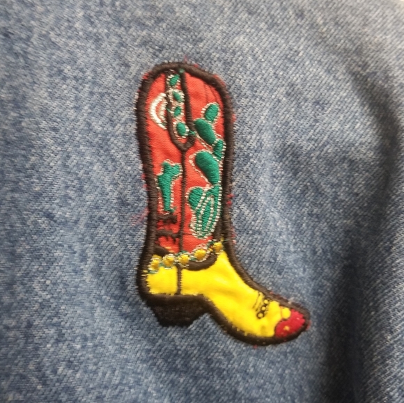 Don't Mess With Texas Blue Denim Boot Jacket - Lrg - Picture 2 of 7